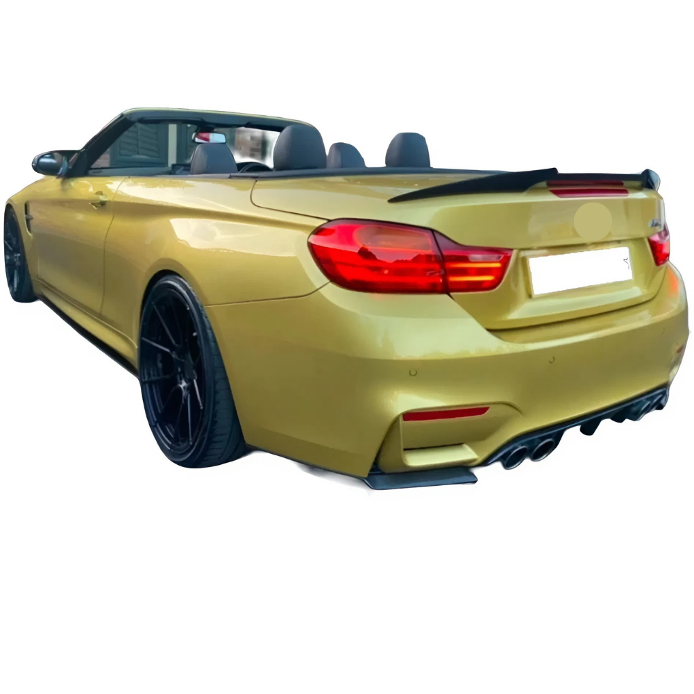 For BMW 4 Series F33 F83 Convertible M4 Style Rear Spoiler 2014-2020 Piano Black ABS Plastic Sport Trunk Lip Wing Exterior Accessory