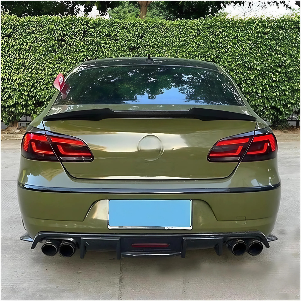 For VW CC M4 Style Rear Spoiler 2008-2012 Piano Glossy Black ABS Plastic Sport Trunk Lip Wing Exterior Accessory