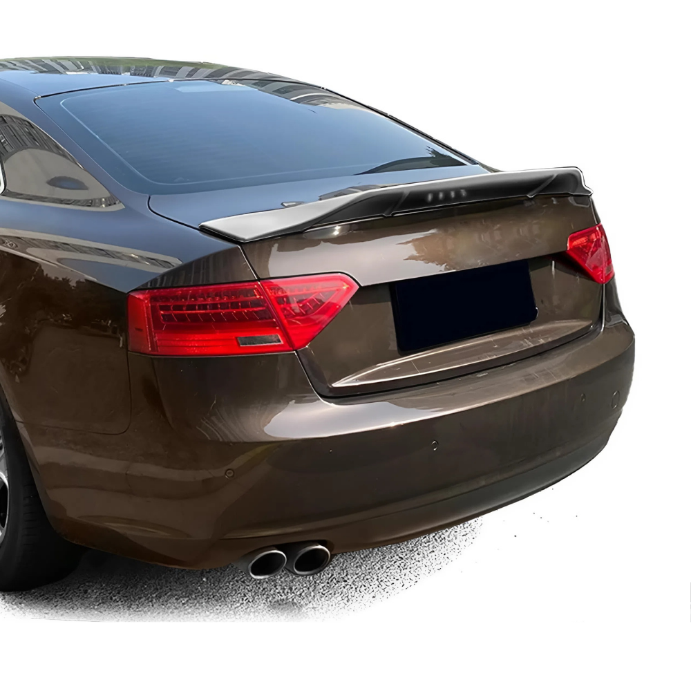 For Audi A5 8T Coupe R Style Rear Spoiler 2007-2013 Piano Glossy Black ABS Plastic Sport Trunk Lip Wing Exterior Accessory