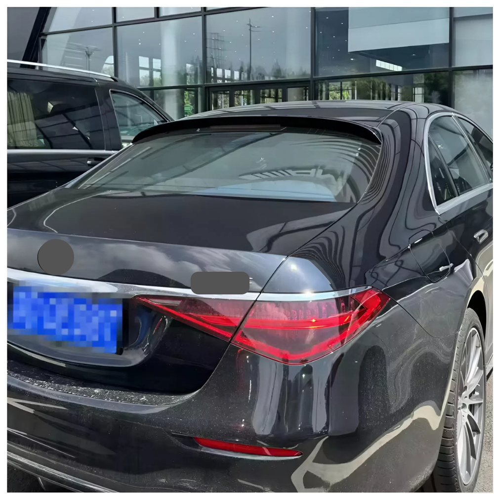 For Benz W223 S Class S350 S400 S450 S500 S480 S680 2021 - 2024 Glossy Black Car Roof Spoiler Wing ABS Plastic
