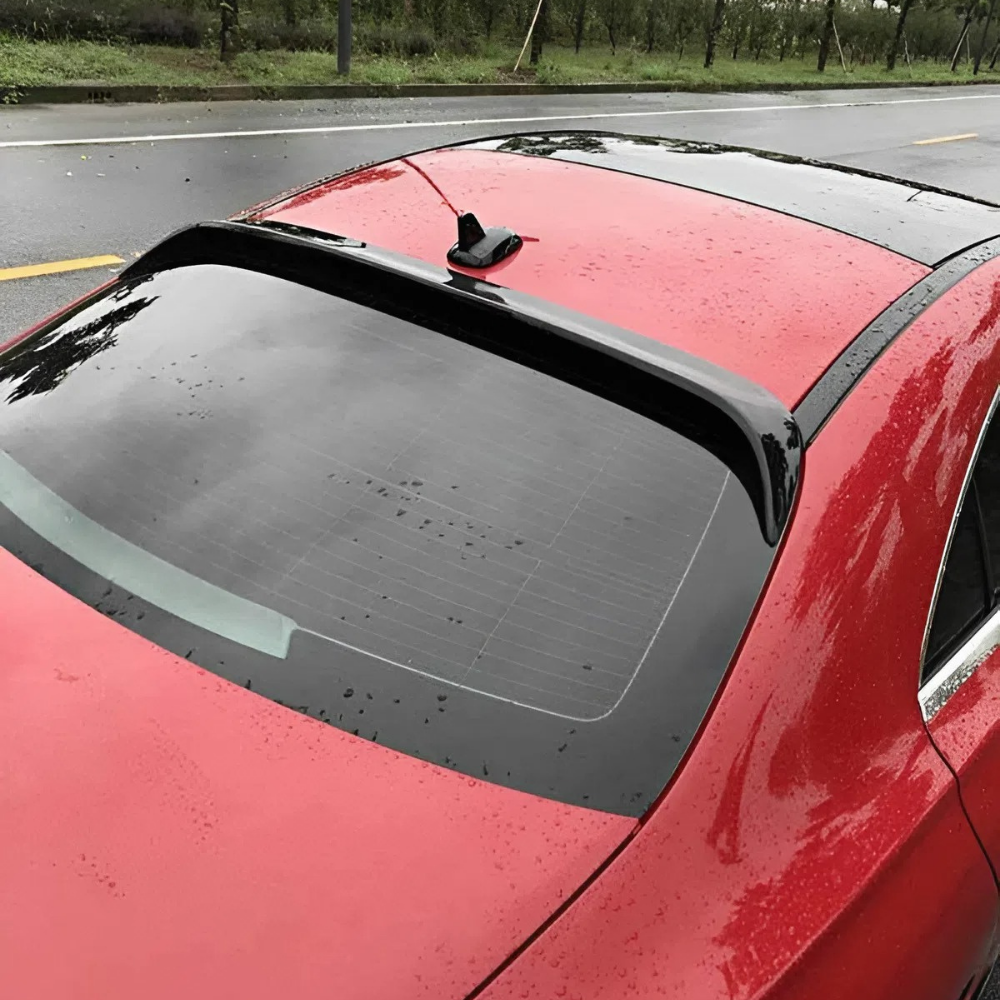 For BenZ CLA W117 2013-2019 Roof Wing Spoiler Glossy Black ABS Plastic Durable Exterior Upgrade Easy Installation