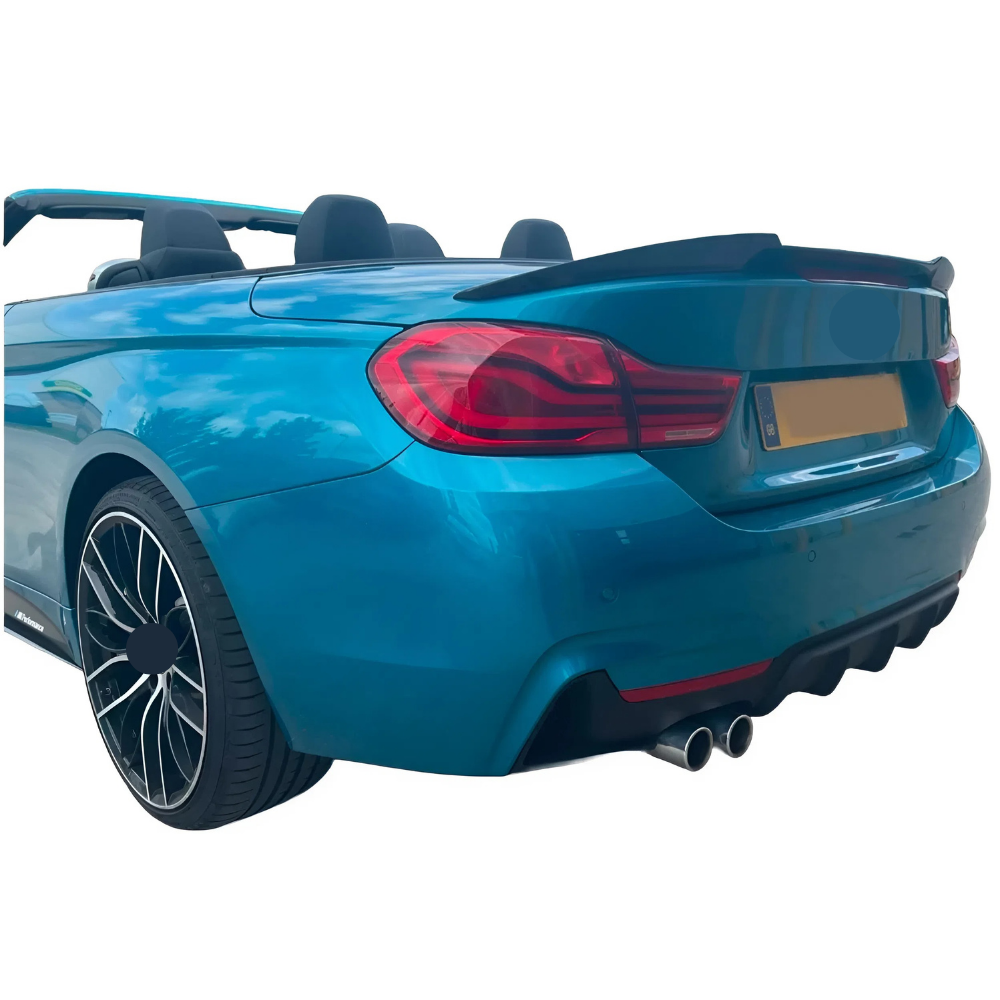 For BMW 4 Series F33 F83 Convertible M4 Style Rear Spoiler 2014-2020 Piano Black ABS Plastic Sport Trunk Lip Wing Exterior Accessory