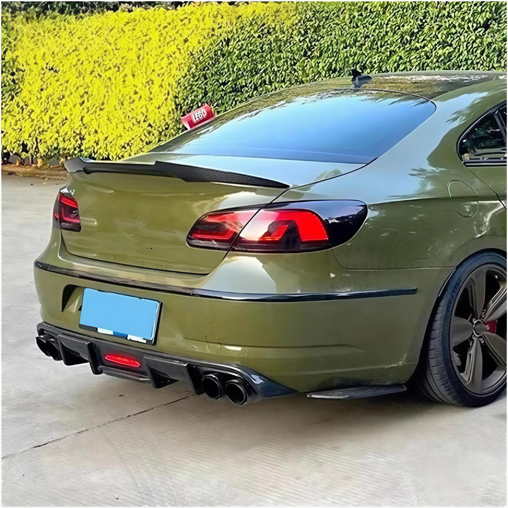 For VW CC M4 Style Rear Spoiler 2008-2012 Piano Glossy Black ABS Plastic Sport Trunk Lip Wing Exterior Accessory