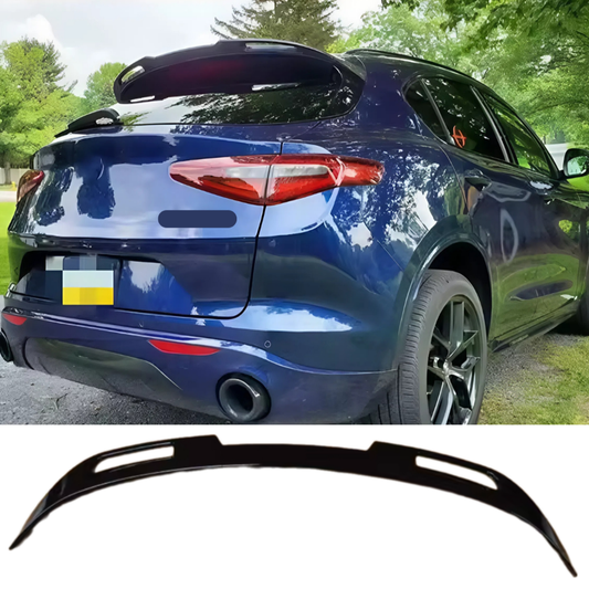 For Alfa Stelvio Roof Wing 2017-2021 Piano Glossy Black ABS Plastic Rear Window Roof Spoiler Sport Exterior Trim