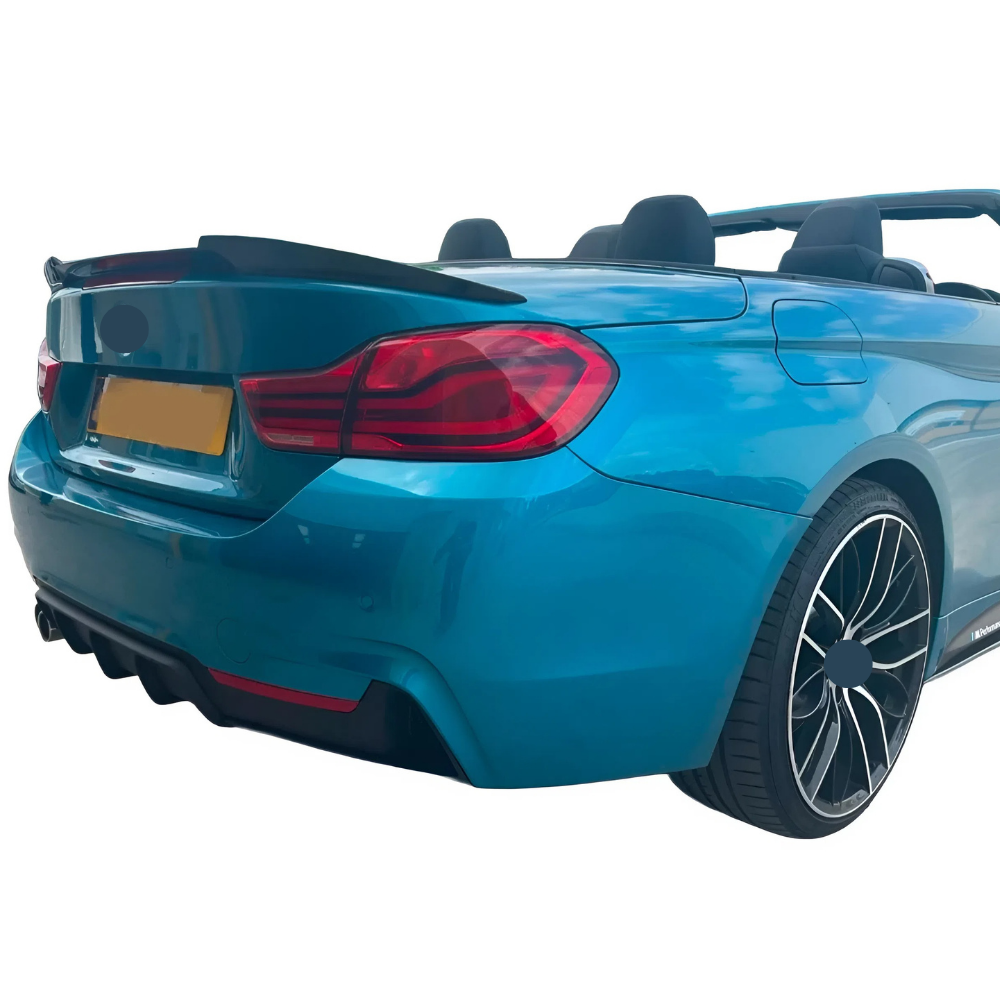For BMW 4 Series F33 F83 Convertible M4 Style Rear Spoiler 2014-2020 Piano Black ABS Plastic Sport Trunk Lip Wing Exterior Accessory