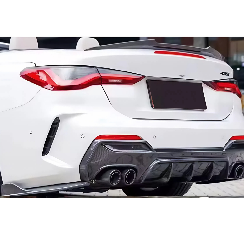 For BMW 4 Series G23 Convertible 2021-2024 M4 Style Rear Trunk Ducktail Spoiler Piano Black ABS