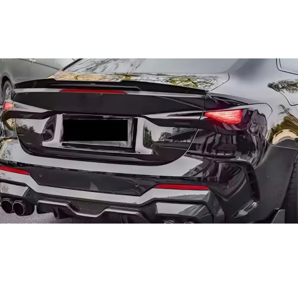 For BMW 4 Series G23 Convertible 2021-2024 M4 Style Rear Trunk Ducktail Spoiler Piano Black ABS