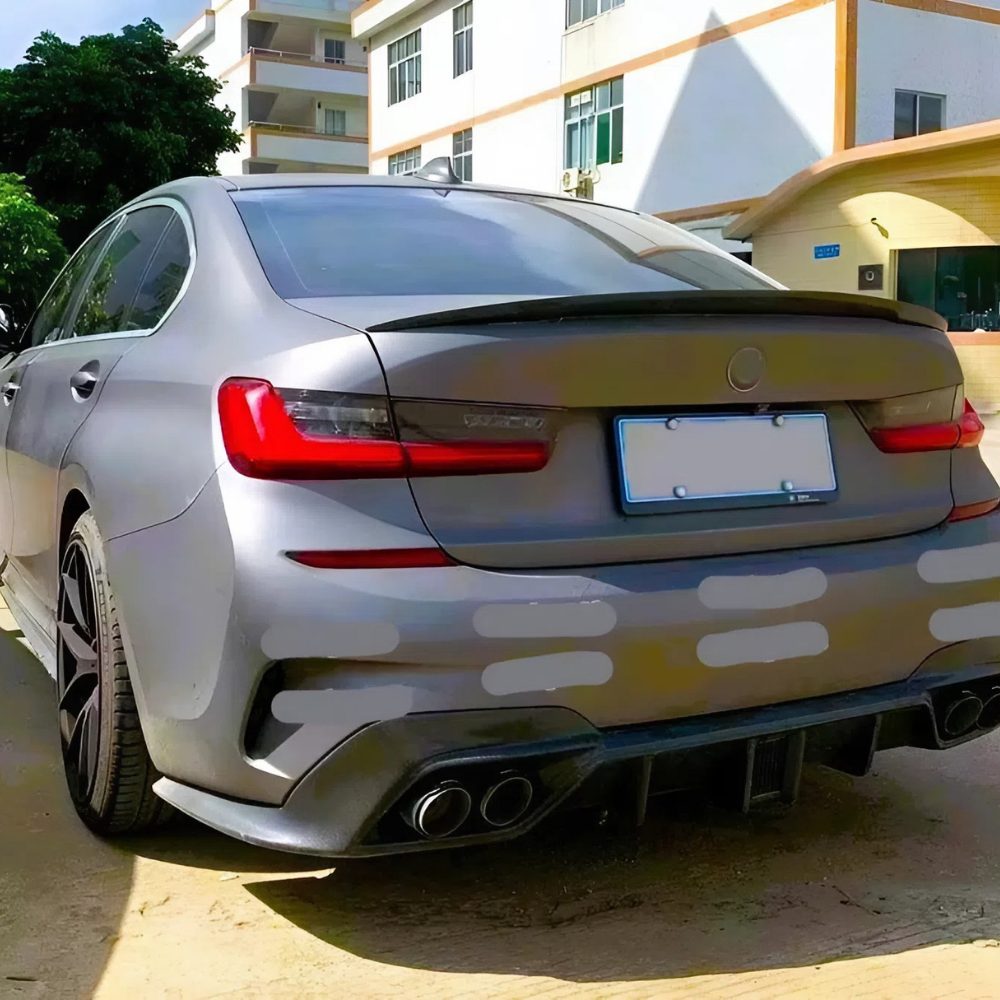 For BMW 3 Series G20 P Style Trunk Rear Spoiler Sedan 2019-2025 Piano Black ABS Plastic Sport Boot Lip Wing Exterior Accessory