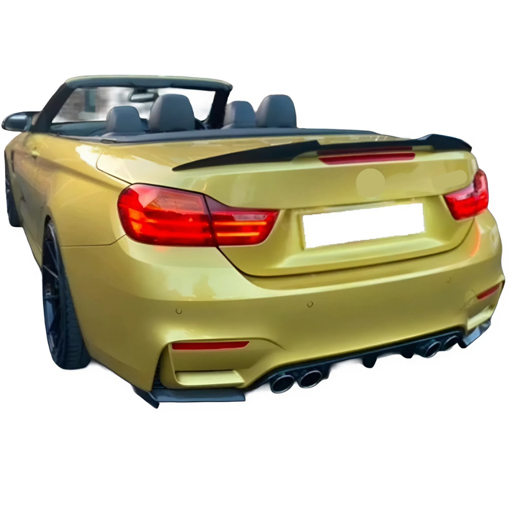 For BMW 4 Series F33 F83 Convertible M4 Style Rear Spoiler 2014-2020 Piano Black ABS Plastic Sport Trunk Lip Wing Exterior Accessory