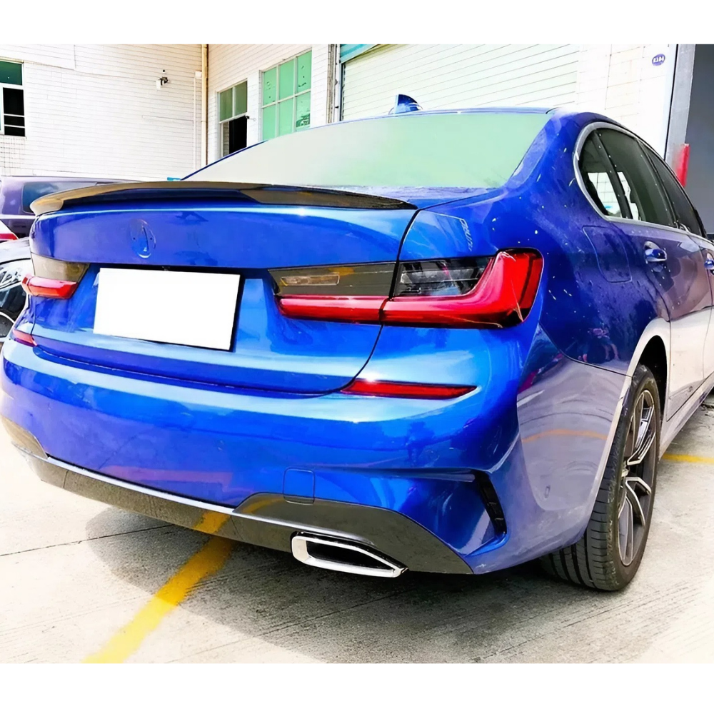 For BMW 3 Series G20 P Style Trunk Rear Spoiler Sedan 2019-2025 Piano Black ABS Plastic Sport Boot Lip Wing Exterior Accessory