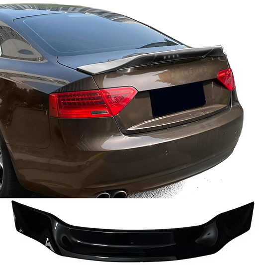 For Audi A5 8T Coupe R Style Rear Spoiler 2007-2013 Piano Glossy Black ABS Plastic Sport Trunk Lip Wing Exterior Accessory