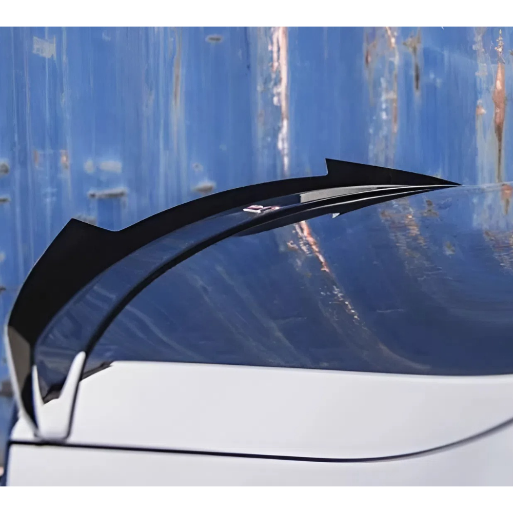 For Volvo S60 Rear Spoiler 2019-2024 Piano Glossy Black ABS Plastic Sport Trunk Lip Wing Exterior Accessory