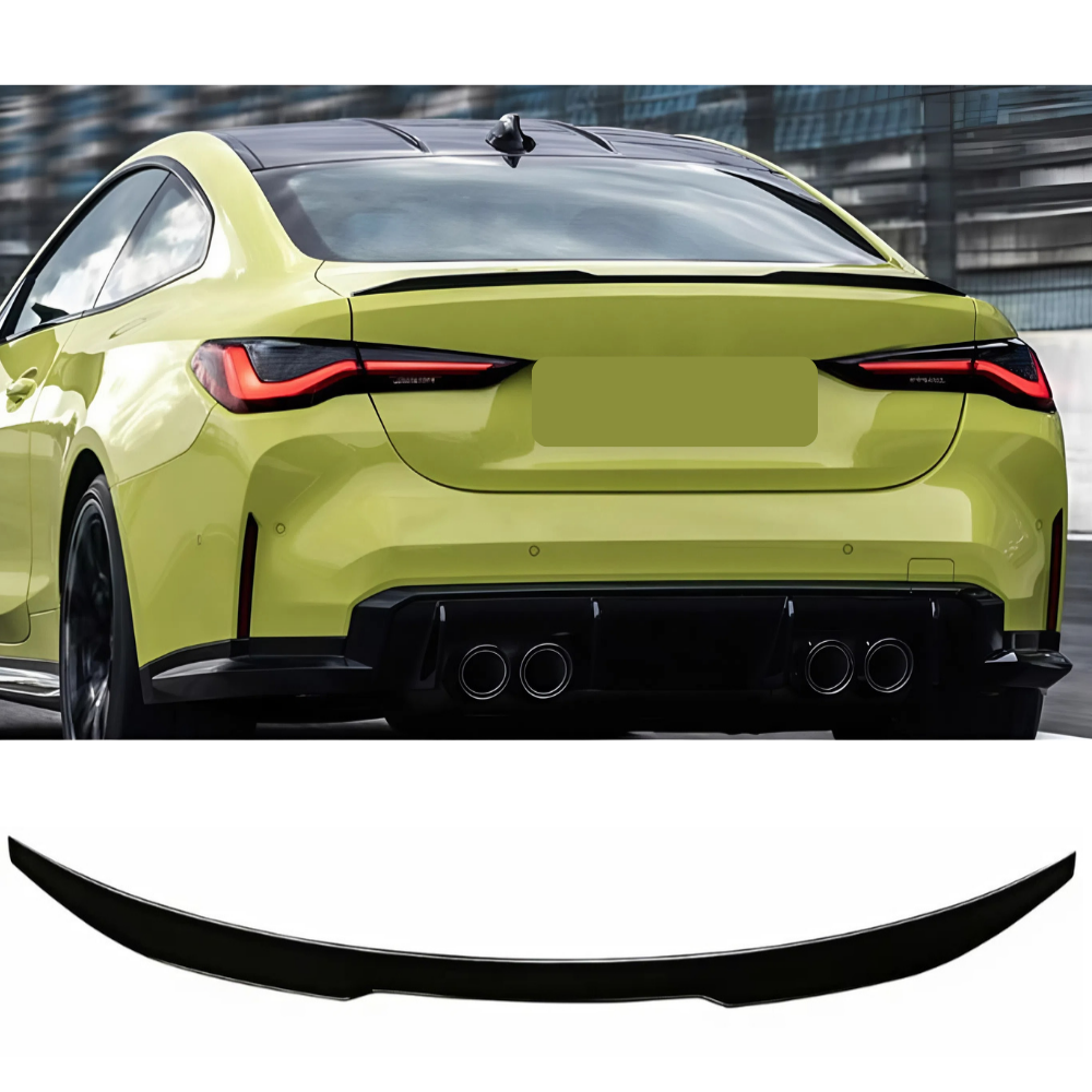 For BMW G22 4 Series Coupe 2021-2026 M4 Style Rear Trunk Spoiler Wing Piano Black Color 2 Doors