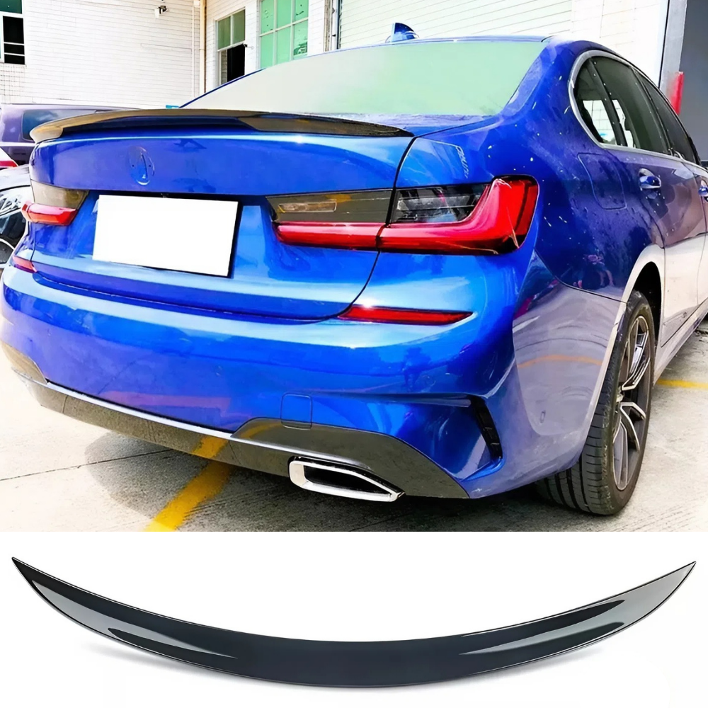 For BMW 3 Series G20 P Style Trunk Rear Spoiler Sedan 2019-2025 Piano Black ABS Plastic Sport Boot Lip Wing Exterior Accessory