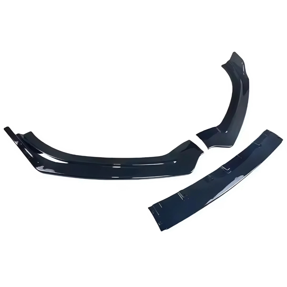 For AUDI A6(C7) S-Line Sedan/Avant 3 Parts Front Lip 2014-2017 Piano Glossy Black ABS Plastic