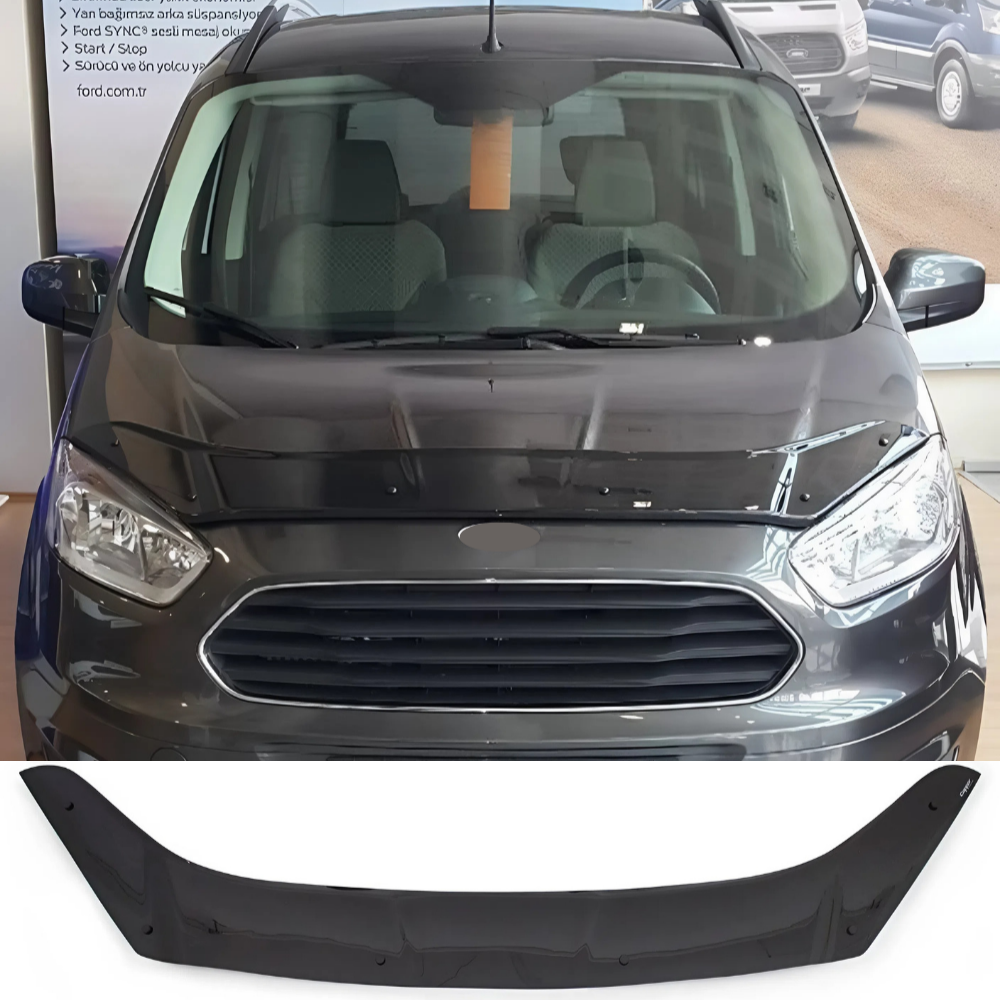 Bonnet Protector Wind Deflector for Ford Transit / Tourneo Courier 2014–2018 Front Hood Bug Guard
