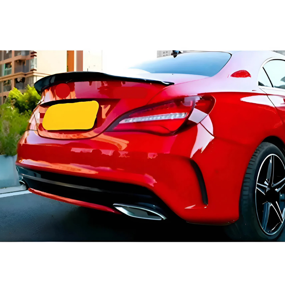 For BenZ CLA W117 PSM Style Rear Spoiler 2013-2019 Piano Glossy Black ABS Plastic