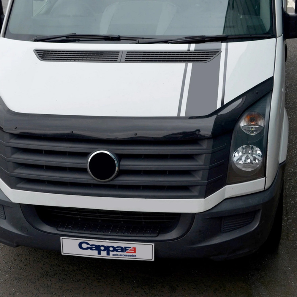 For Vw Crafter 1 (2E) 2012–2017 Bonnet Wind Deflector Front Hood Bug Guard Stone Chip Protector