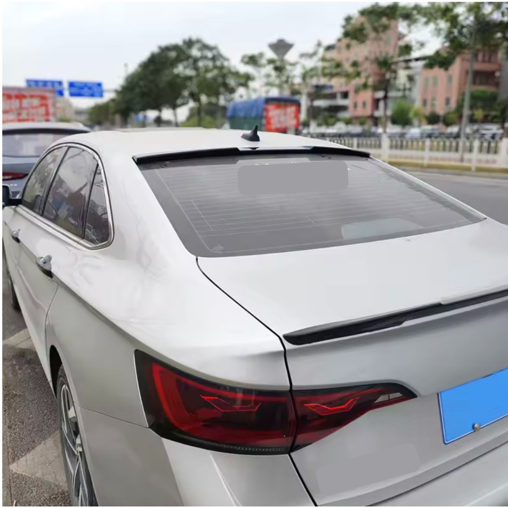 For VW Jetta MK7 2019-2024 M4 Style Roof Spoiler Piano Black ABS Plastic Easy Installation
