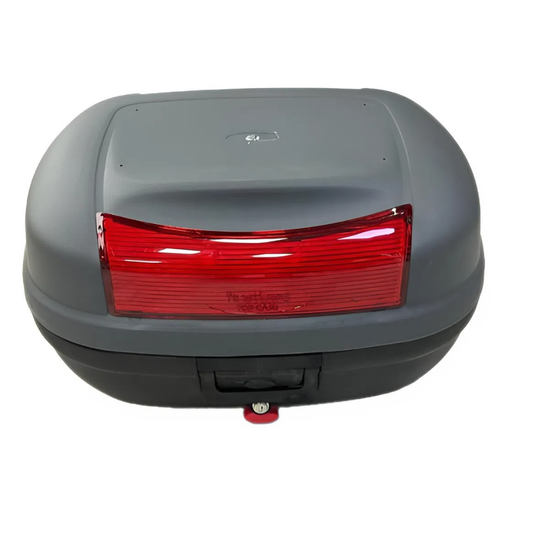 Motorcycle Bag 48 Liters Red Reflective Waterproof Storage Gray Color Travel Luggage Tail Seat Bag Large Capacity