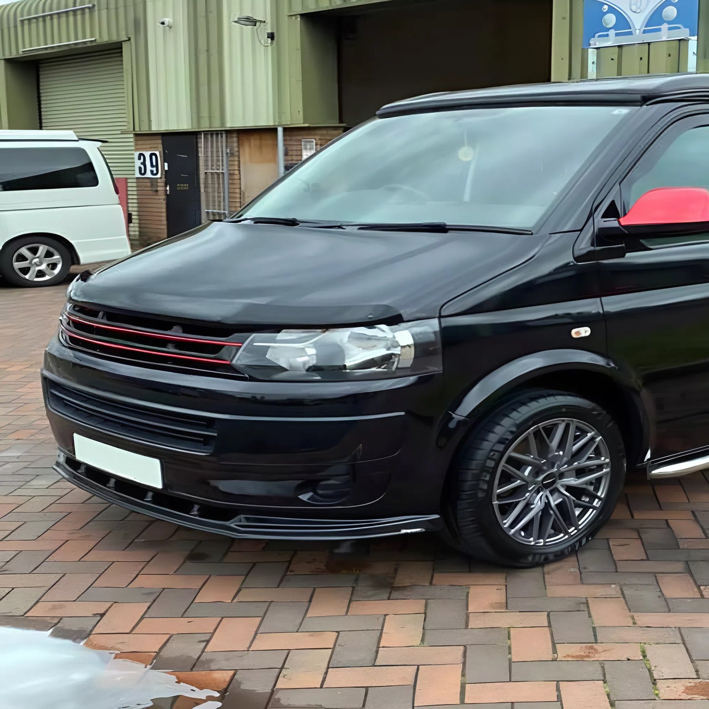 For VW Transporter T5 2003-2009 Front Splitter Lip Glossy Black Sport Bumper Extension Exterior Upgrade