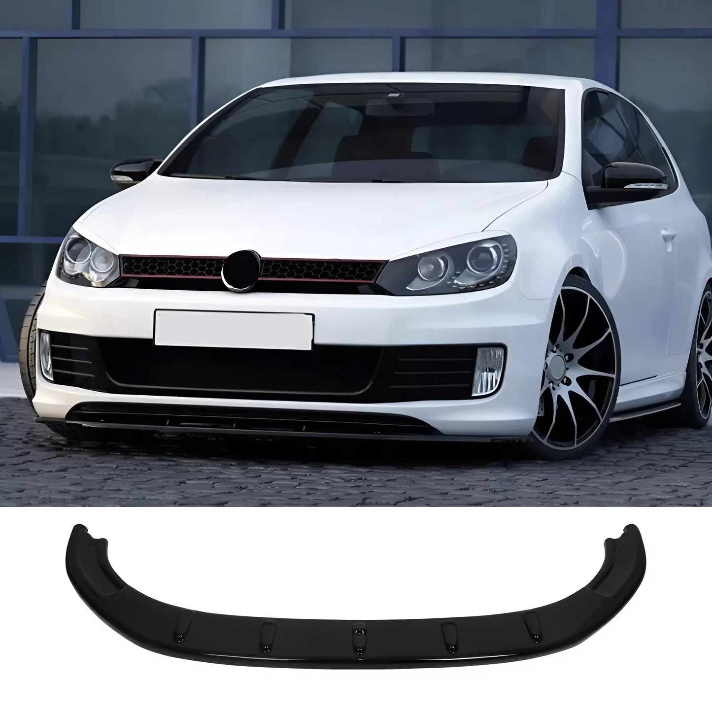 For VW Golf 6 GTI V2 Max Design 2008-2012 Front Splitter Lip Black Sport Bumper Extension