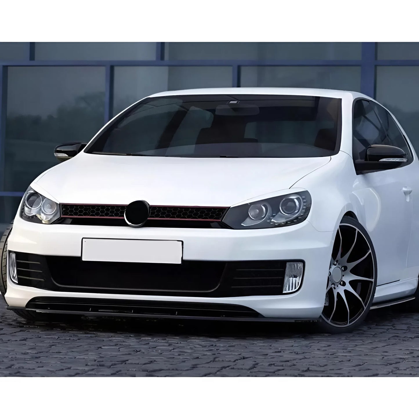 For VW Golf 6 GTI V2 Max Design 2008-2012 Front Splitter Lip Black Sport Bumper Extension