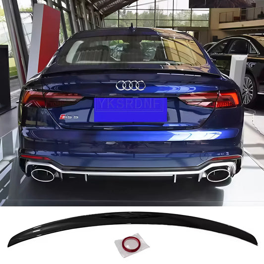 Rear Spoiler Audi A5 Cabriolet 2017 Glossy Black ABS Plastic AutoVision