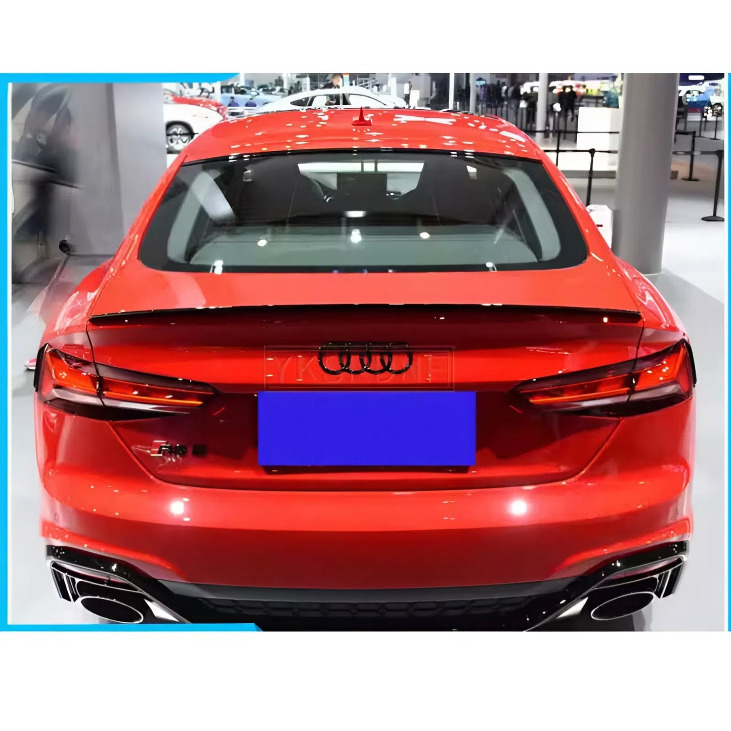 Rear Spoiler Audi A5 Cabriolet 2017 Glossy Black ABS Plastic AutoVision