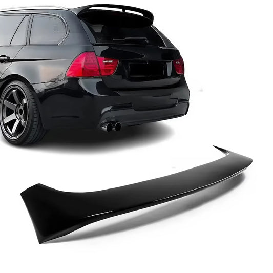 For BMW 3 Series E91 Touring Rear Spoiler Glossy Black ABS Plastic Sport Style Aerodynamic Easy Installation