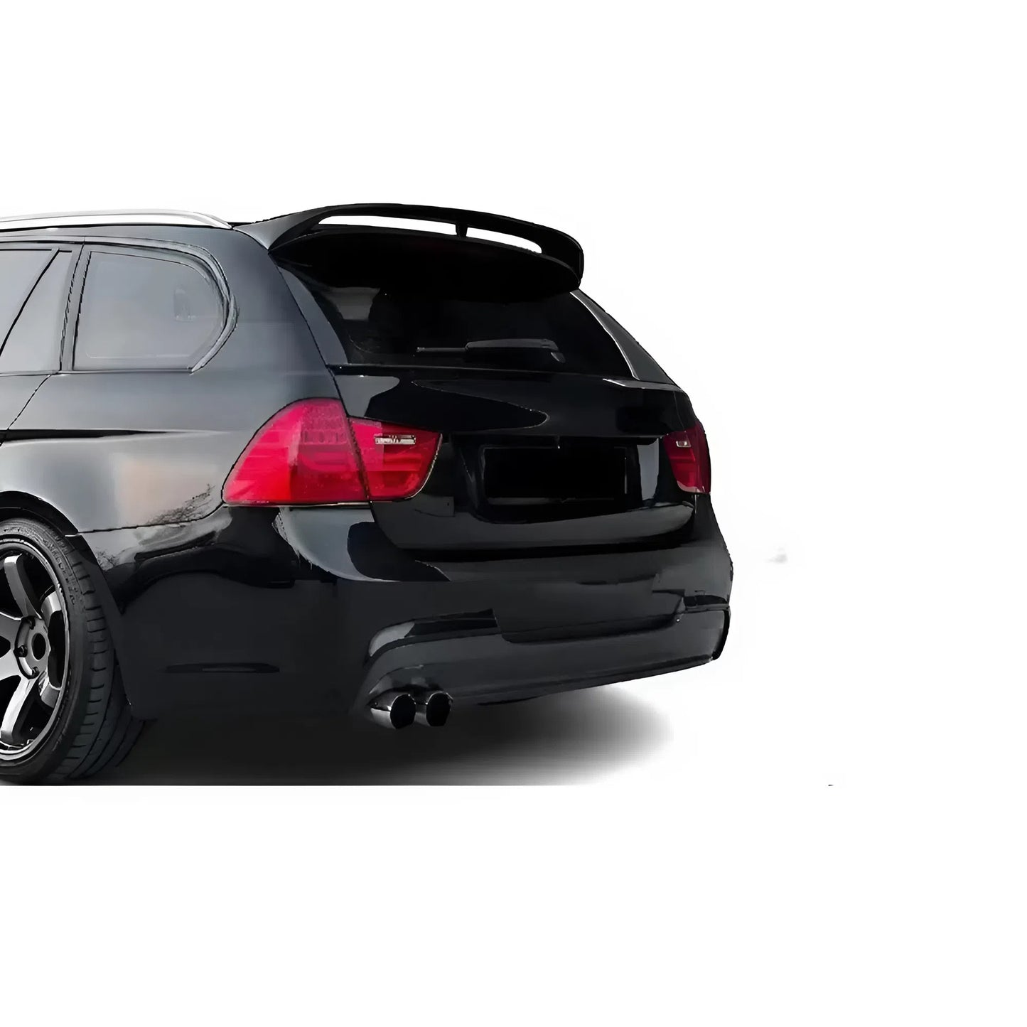 For BMW 3 Series E91 Touring Rear Spoiler Glossy Black ABS Plastic Sport Style Aerodynamic Easy Installation