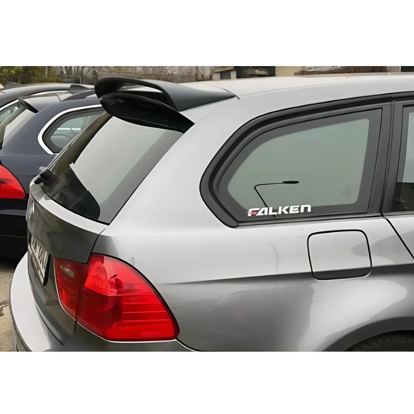 For BMW 3 Series E91 Touring Rear Spoiler Glossy Black ABS Plastic Sport Style Aerodynamic Easy Installation