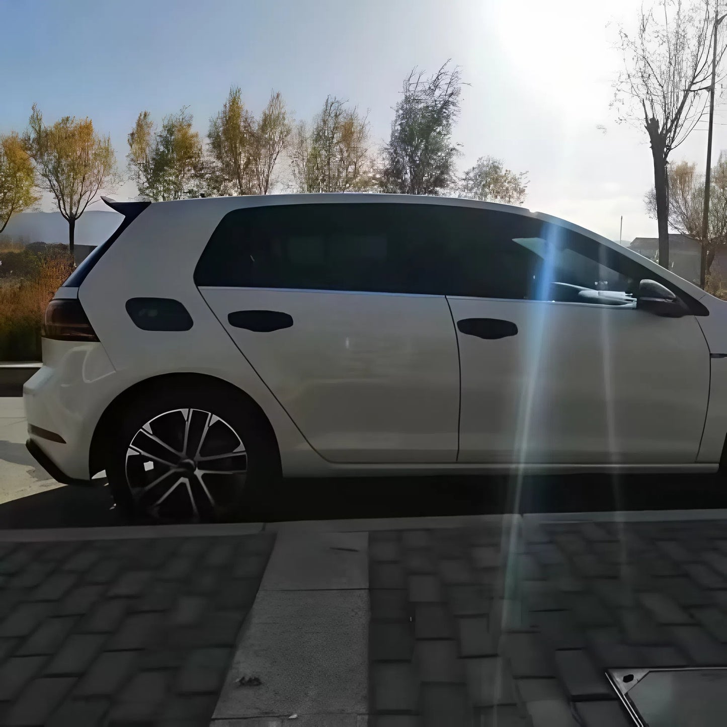 Vw Golf 7 MK7 GTI GTD GTE R-Line Roof Spoiler 2013-2019 Gloss Black Sport Style Aerodynamic Design Easy Installation