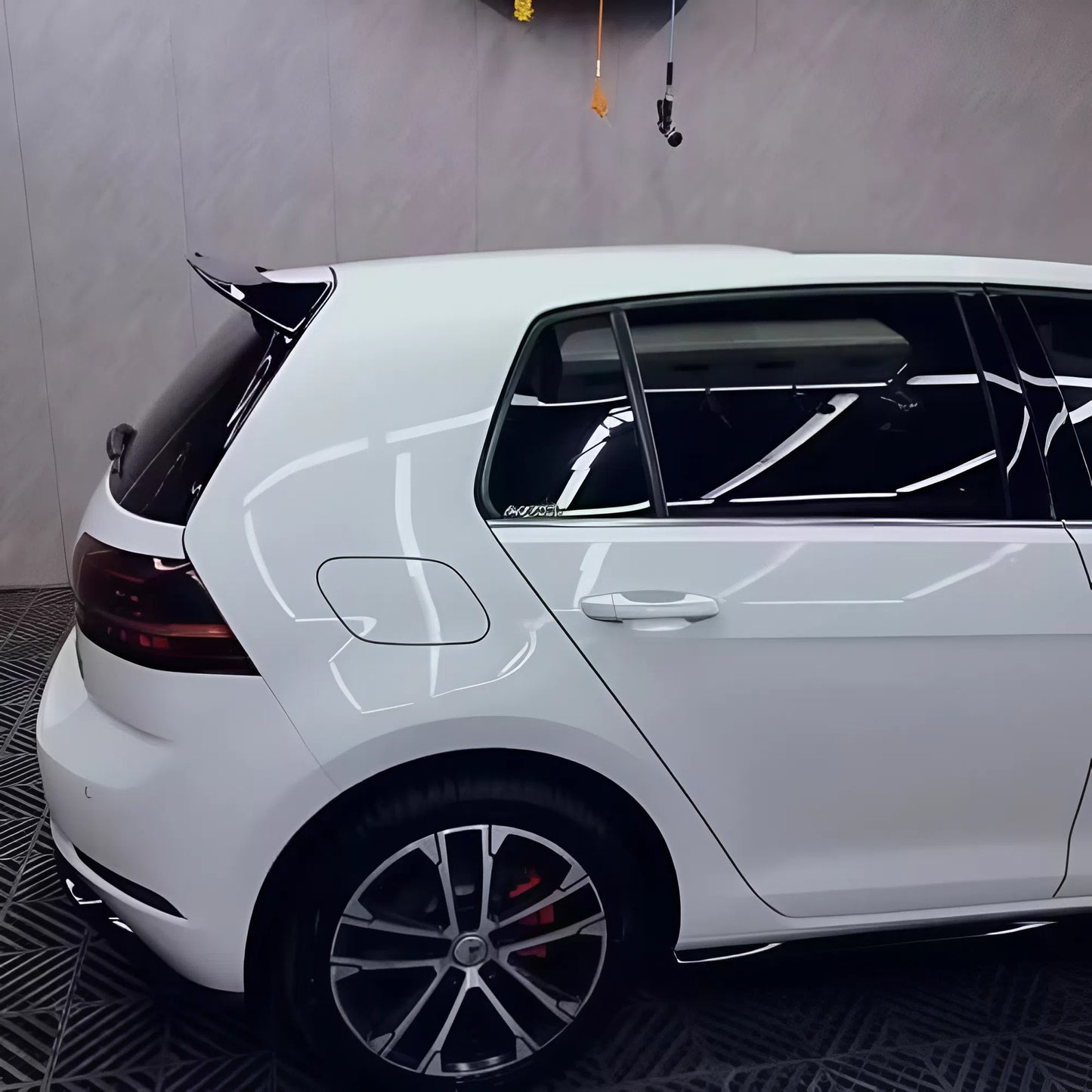 Vw Golf 7 MK7 GTI GTD GTE R-Line Roof Spoiler 2013-2019 Gloss Black Sport Style Aerodynamic Design Easy Installation