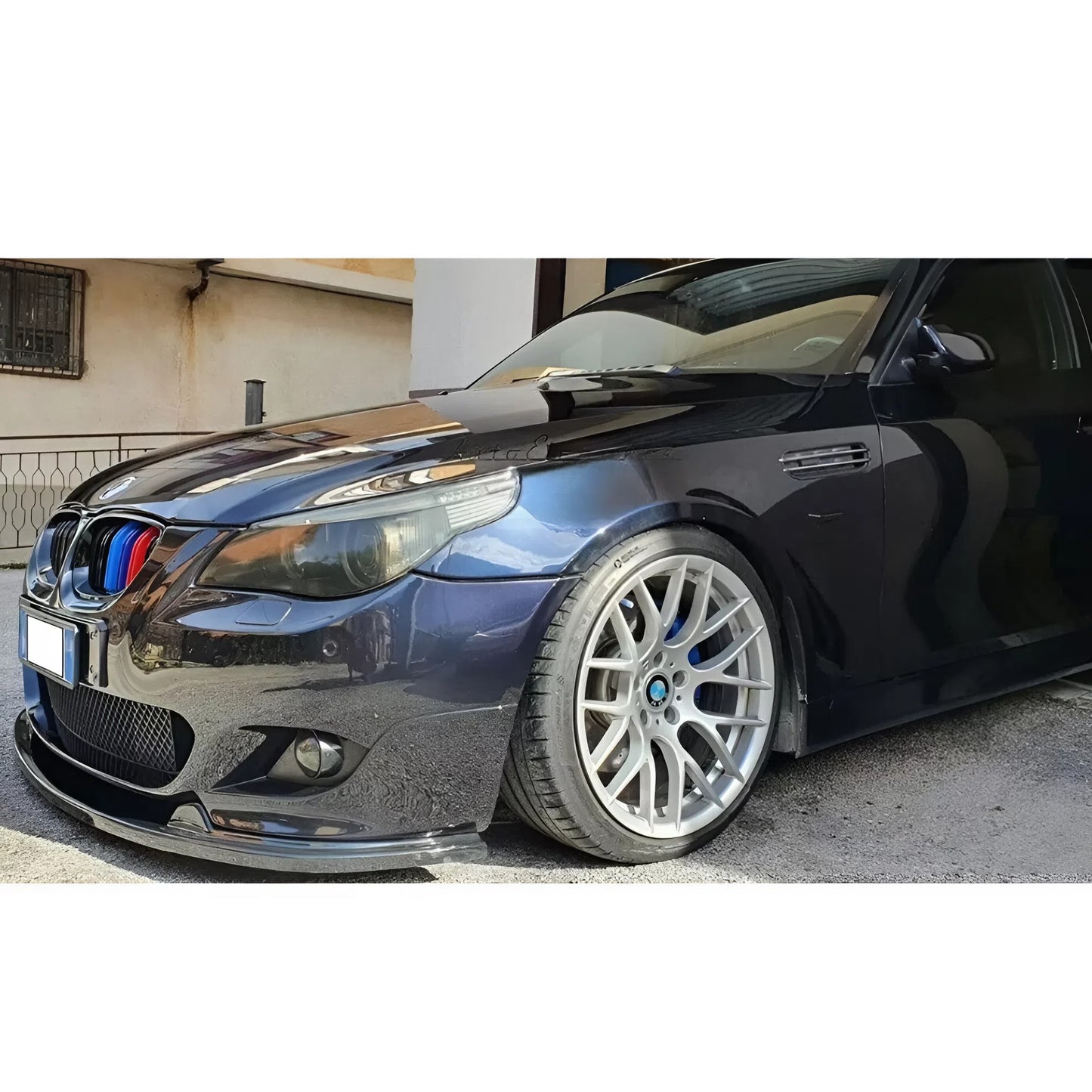 For BMW E60 M Tech Front Splitter Lip ABS Plastic Black Sport Bumper Spoiler Exterior Upgrade Without Flaps