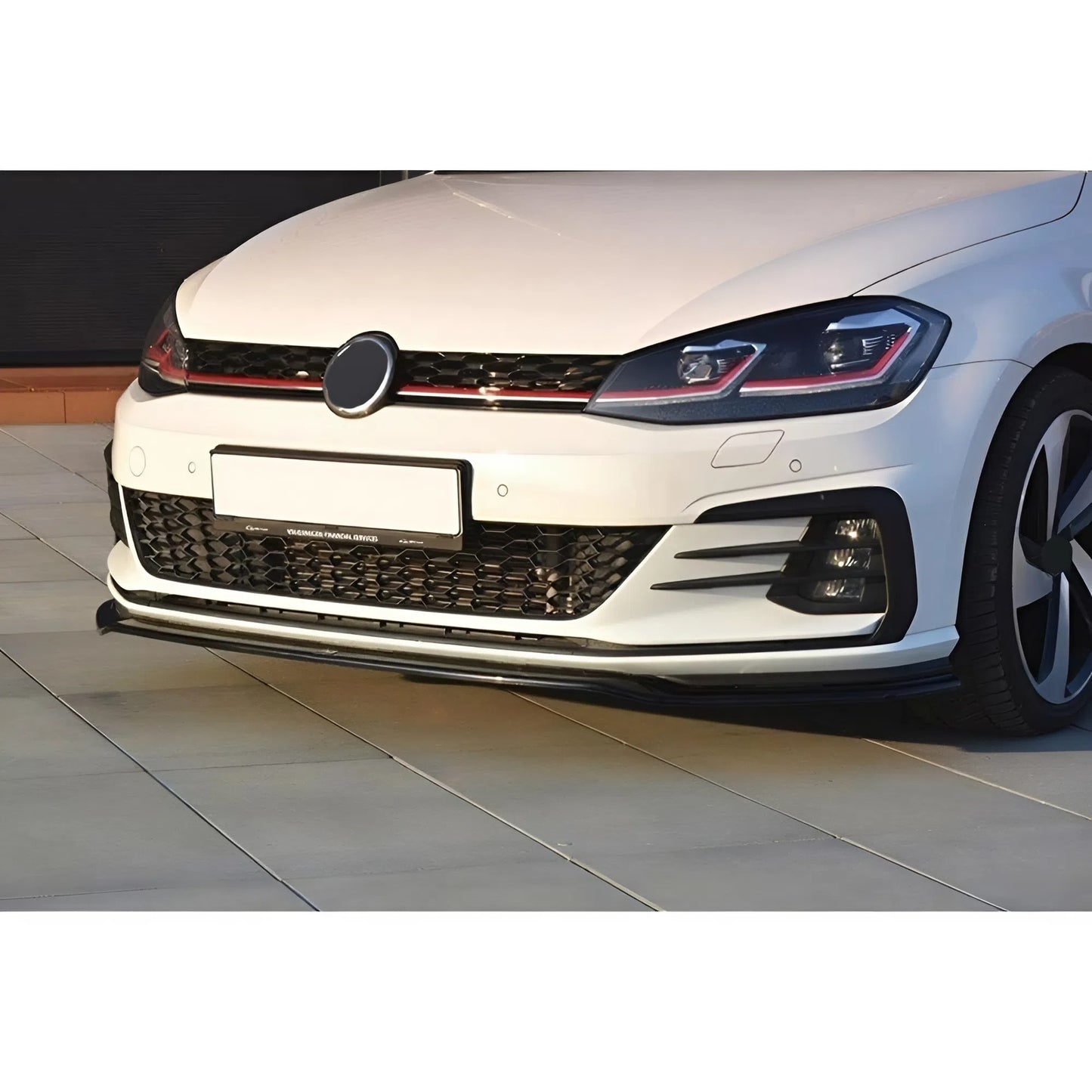 GOLF 7 MAX R DESIGN STYLE V2 2012-2017 Front Splitter Lip Black ABS Plastic Sport Bumper Extension Easy Installation