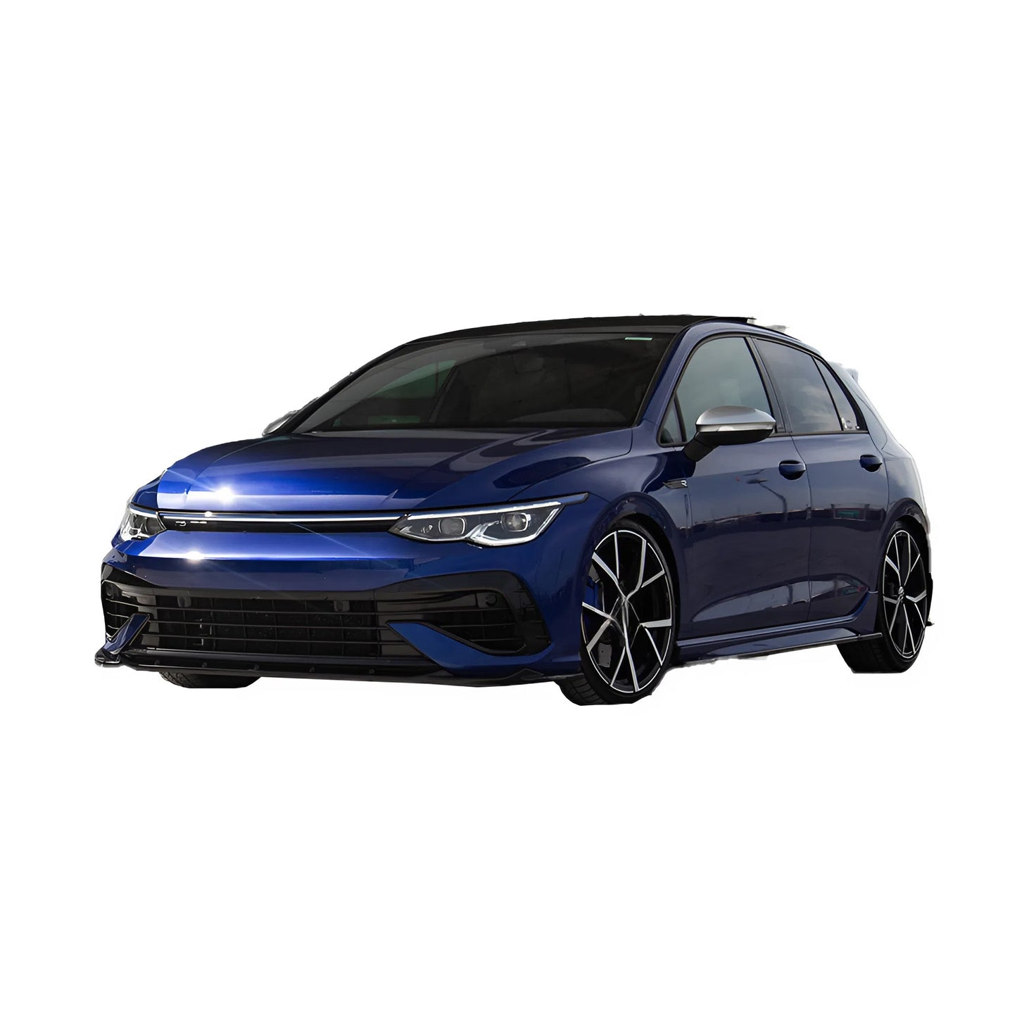 For VW Golf MK8 R 2020-2024 Front Splitter Lip Black ABS Plastic Sport Bumper Extension Easy Installation