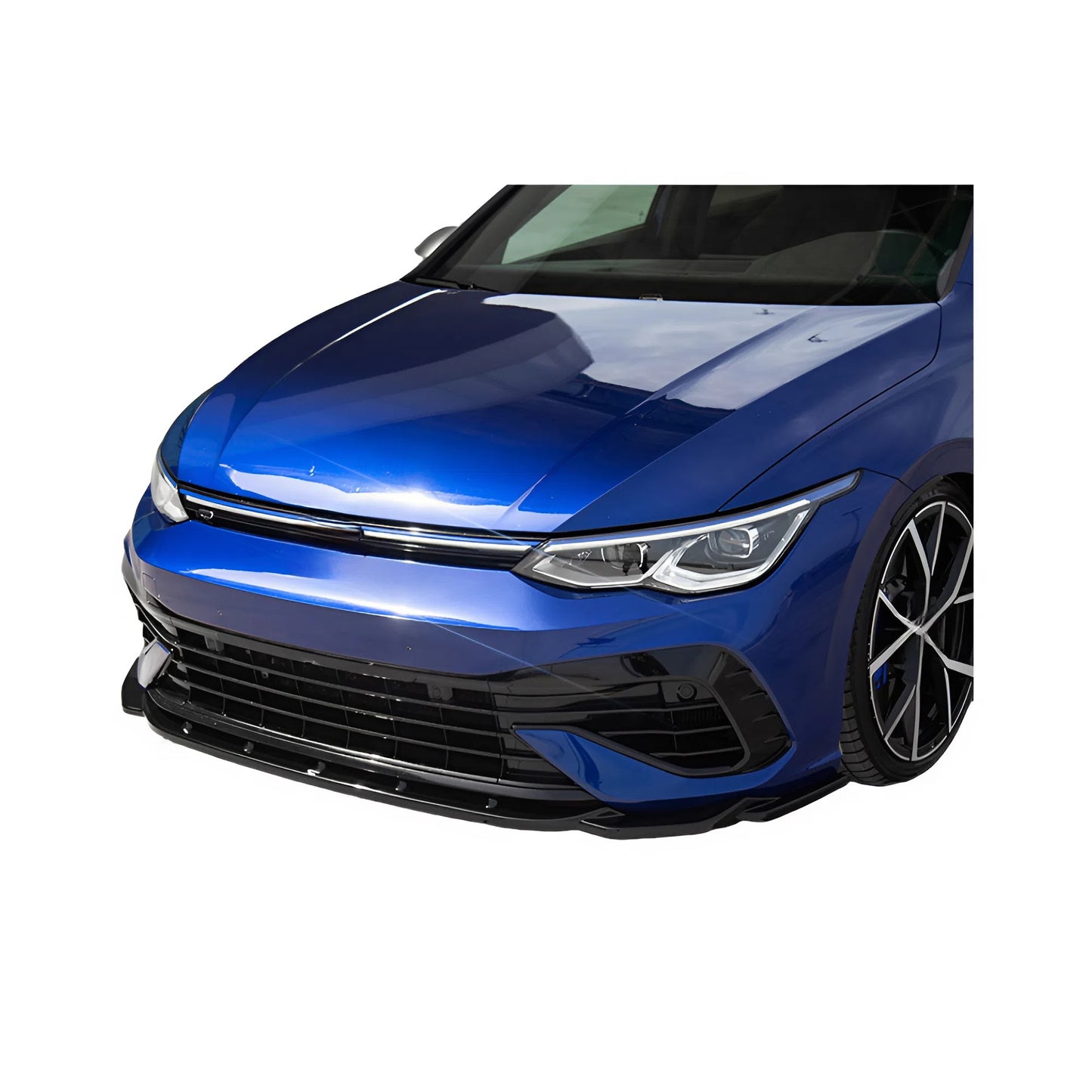 For VW Golf MK8 R 2020-2024 Front Splitter Lip Black ABS Plastic Sport Bumper Extension Easy Installation