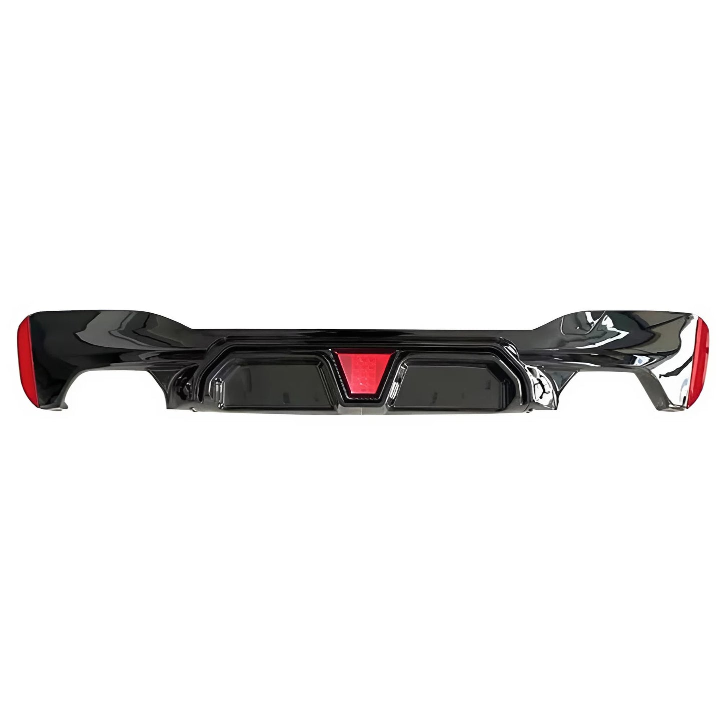 For BMW 5 Series G30 G38 Rear Lip With Lamp 2017-2022 Gloss Black ABS Plastic LED Style Diffuser Sport Design
