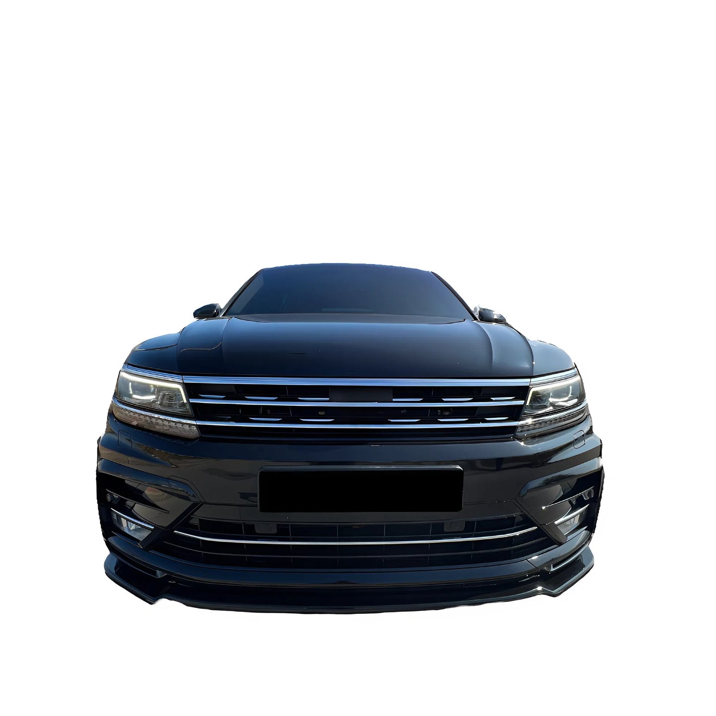 For VW Tiguan MK2 R-Line 2015-2020 Front Splitter Gloss Black ABS Plastic Sport Design Easy Installation