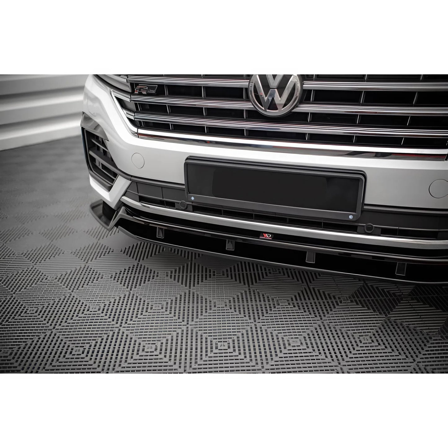 For VW Touareg MK3 R-Line 2018-2023 Front Splitter 2PCS Gloss Black ABS Plastic Sport Design Easy Installation