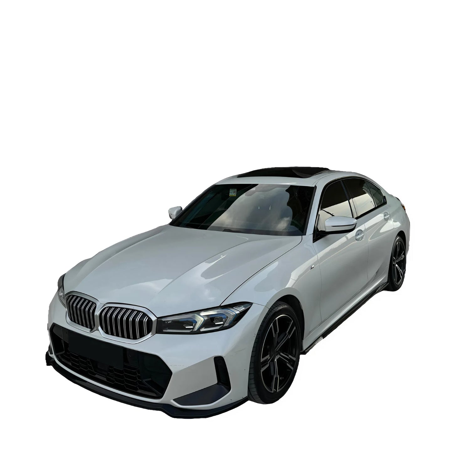 For BMW 3 Series G20 G21 M-Pack M340i Facelift 2022+ Front Splitter Gloss Black ABS Plastic Sport Design Easy Installation