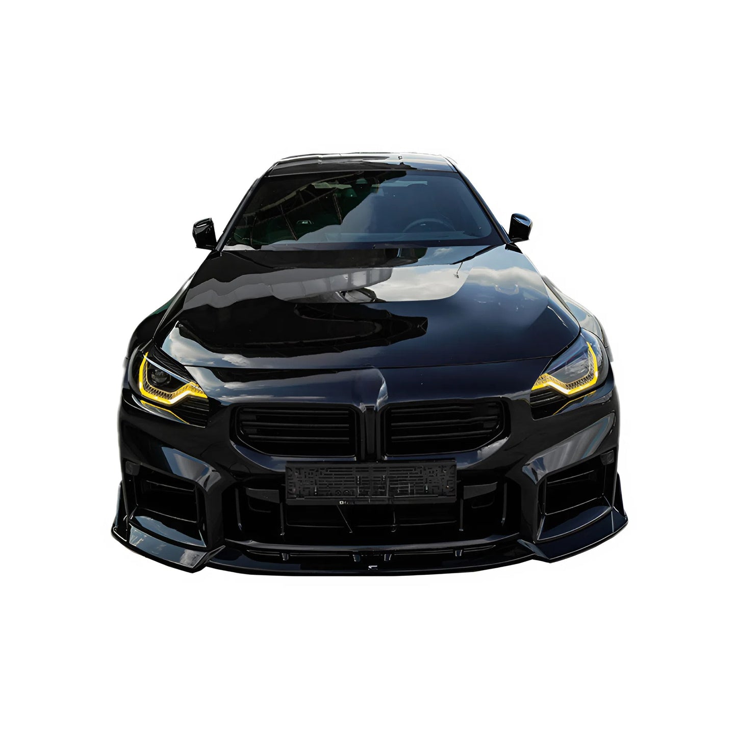 For BMW M2 G87 2023+ Front Splitter Gloss Black ABS Plastic Sport Design Easy Installation