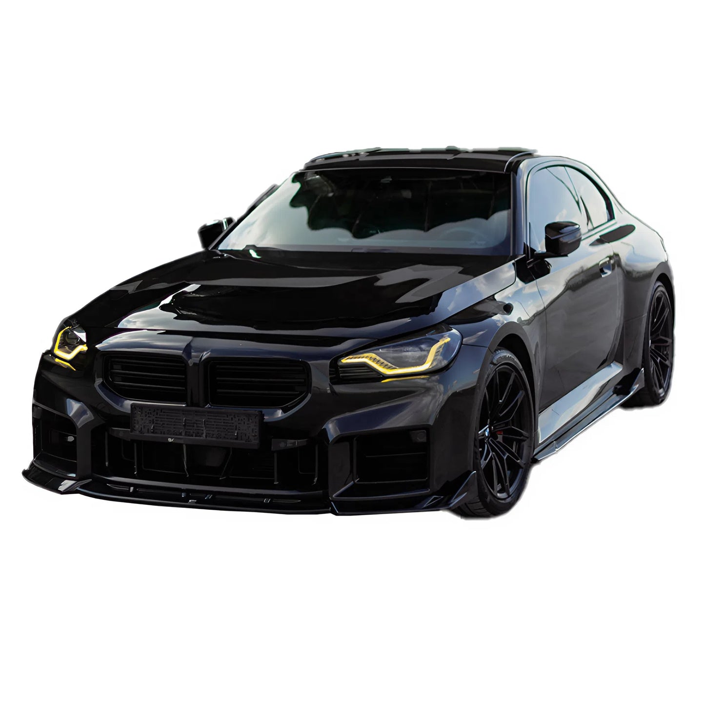 For BMW M2 G87 2023+ Front Splitter Gloss Black ABS Plastic Sport Design Easy Installation