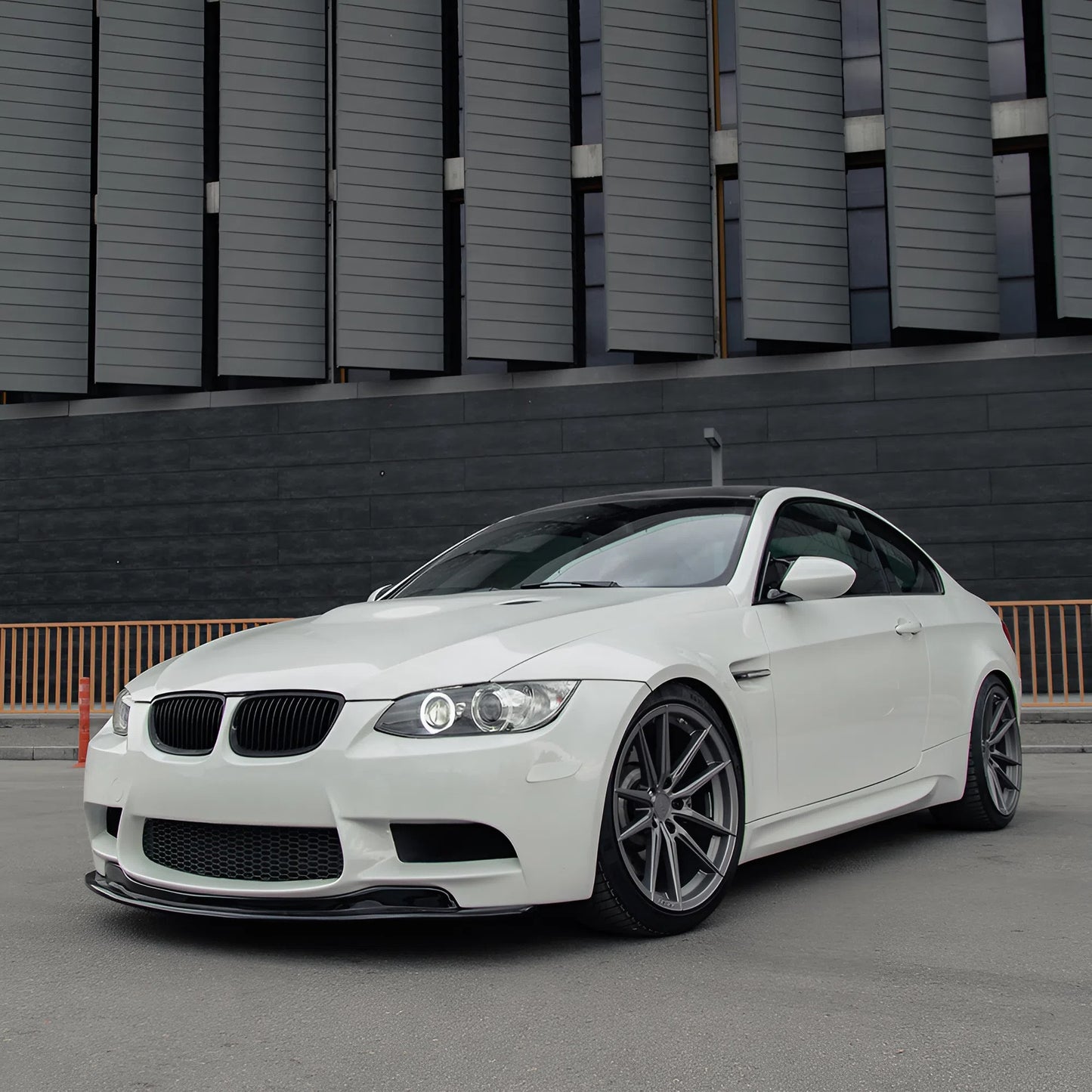 For BMW M3 E92 Coupe 2007-2013 / E93 Convertible 2008-2013 Front Splitter Gloss Black ABS Plastic Sport Design Easy Installation