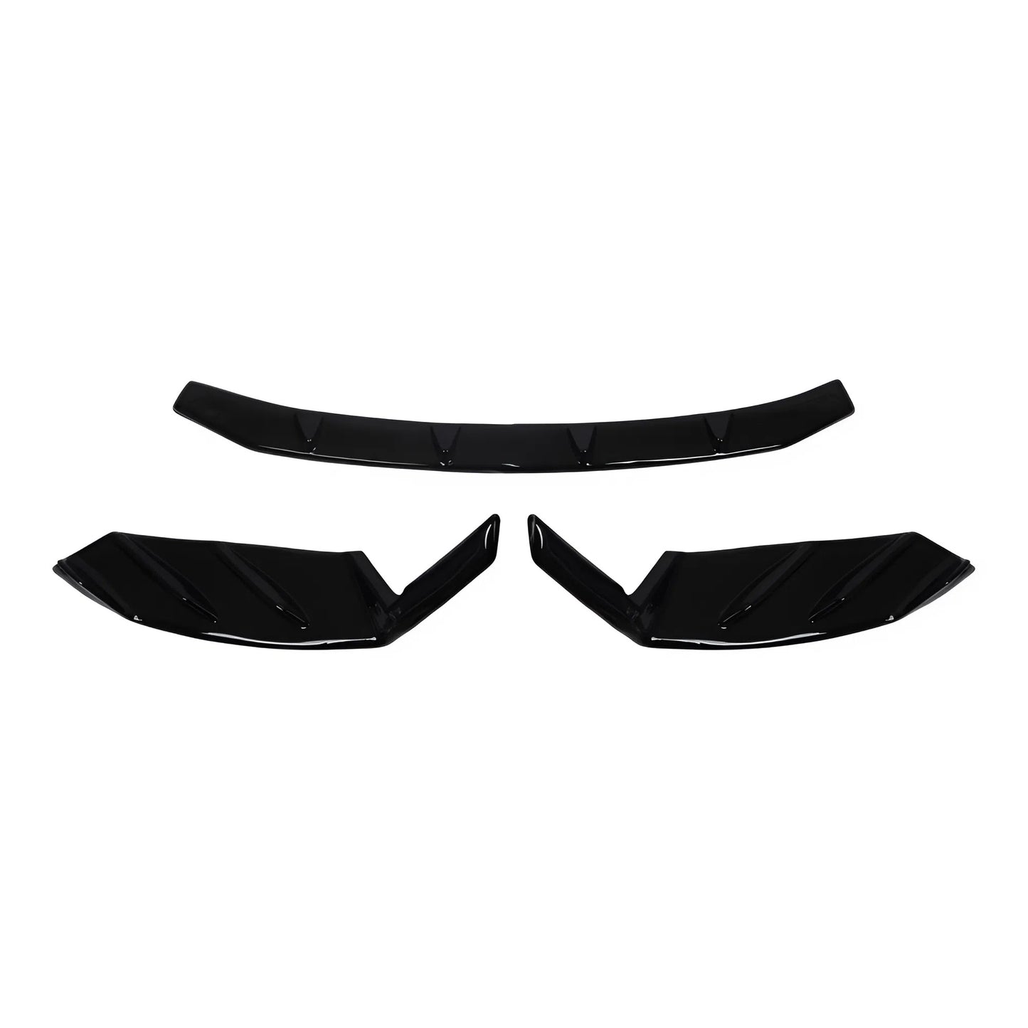 For SEAT Leon MK3 FL 2017+ Front Lip Race Cup V1 Lenz Design Gloss Black ABS Plastic Sport Bumper Extension