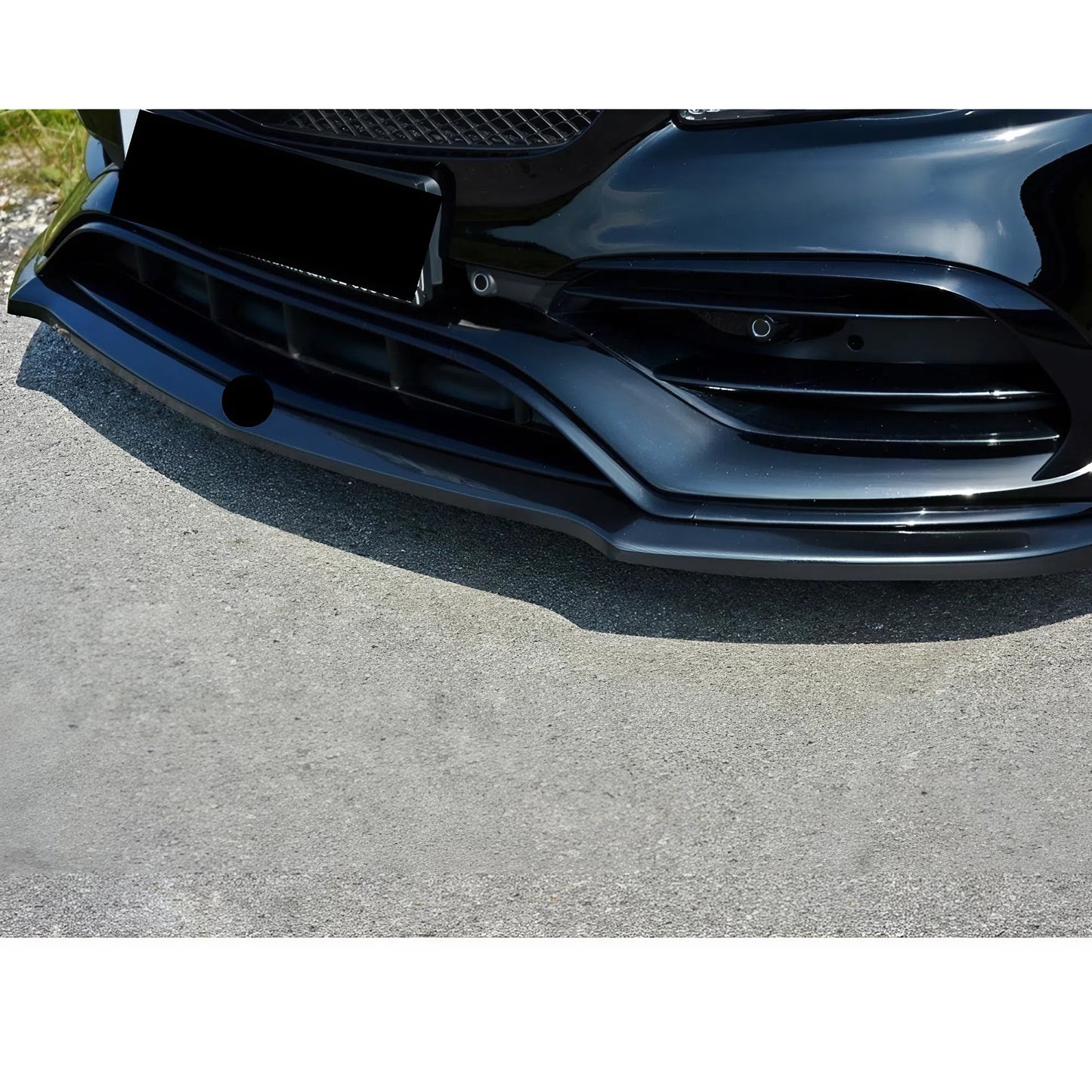 For MERCEDES A-Class AMG-Line W176 Facelift 2015-2018 Front Splitter Gloss Black ABS Plastic Sport Design Easy Installation