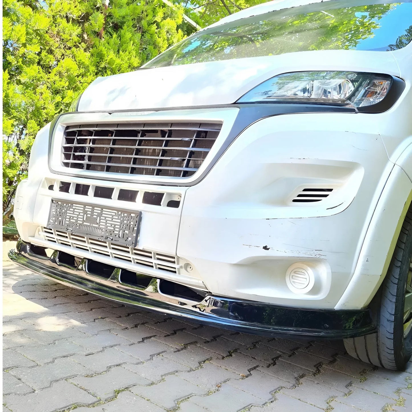 For PEUGEOT Rifter 2021+ Ducato Boxer Jumper Front Splitter Black Sport Style Bumper Lip Durable ABS Plastic