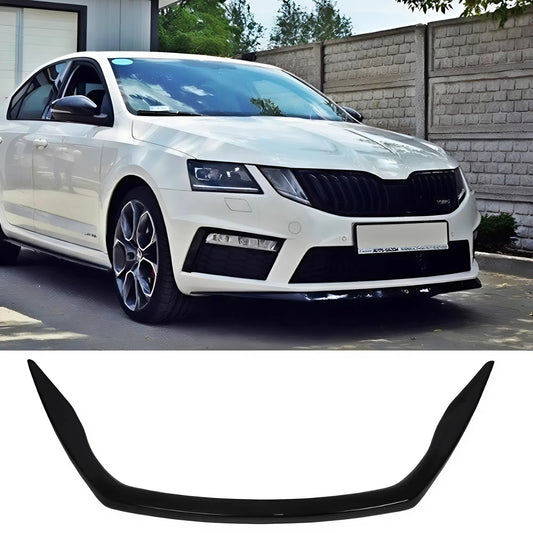 For Skoda Octavia MK3 RS FL 2017+ Front Bumper Lip Max VRS V2 Design Gloss Black ABS Plastic Sport Extension