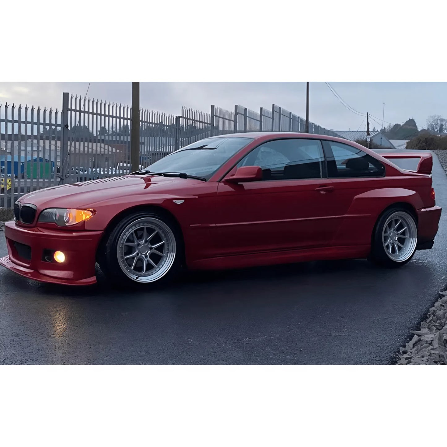 For BMW 3 Series E46 Double Layers Rear Spoiler 1998-2006 Glossy Black ABS Plastic Sport Design Easy Installation